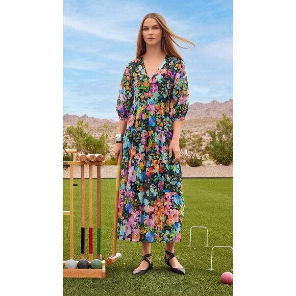 Johnny Was Dresses & Skirts - NWT Johnny Was Wild Blooms Dolman Tiered Dress - M- JW42380824 $318
